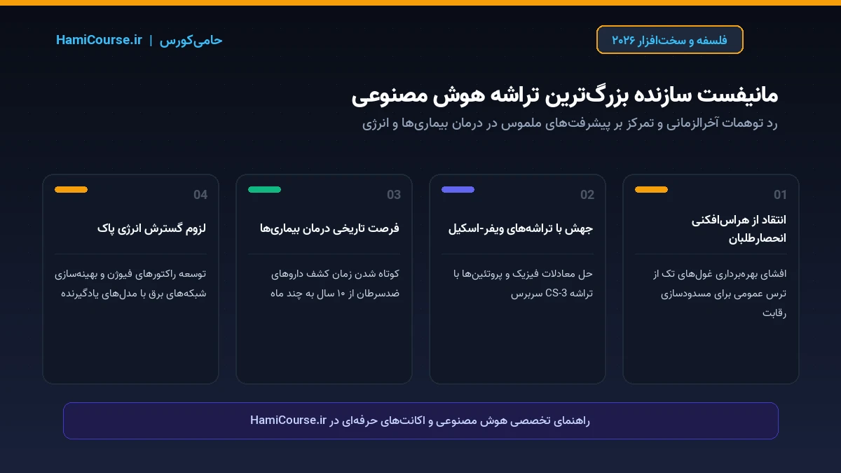 اینفوگرافیک اظهارات مدیرعامل سربرس در رد آخرالزمان هوش مصنوعی